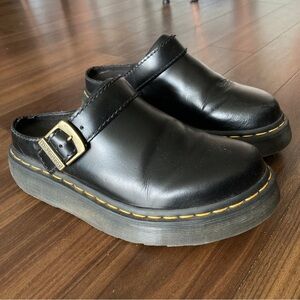 Dr. Martens Black Leather Clogs